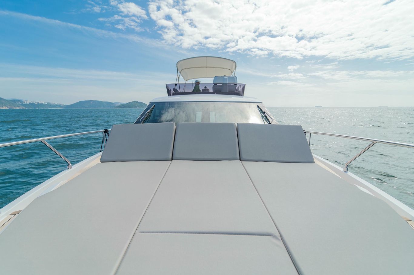Foredeck on Ferretti Yachts 500 sold in December 2024 through Starship Yachts