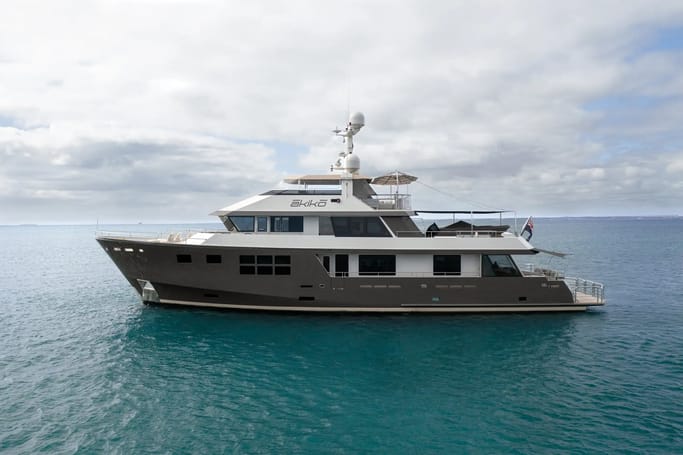 Akiko, the Superyacht by Alloy Yachts! Luxurious and provides elegance in white.