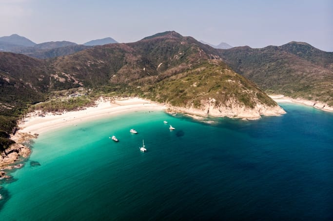 Spend the day at Ham Tim Beach, a breathtaking experience for Hong Kong yacht owners.